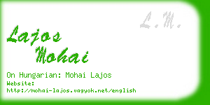 lajos mohai business card